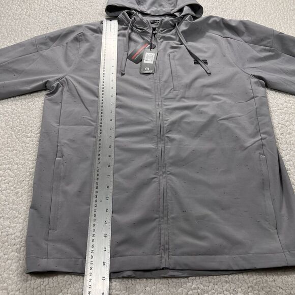 TravisMathew Annual Leave Hoodie Men’s L Heather Grey Performance Full Zip - Picture 11 of 12